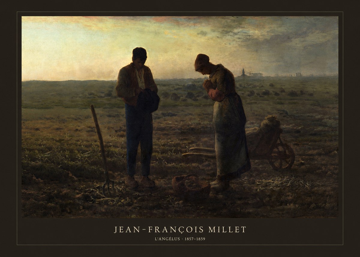 Jean-François Millet L'angélus II No4 - Poster
