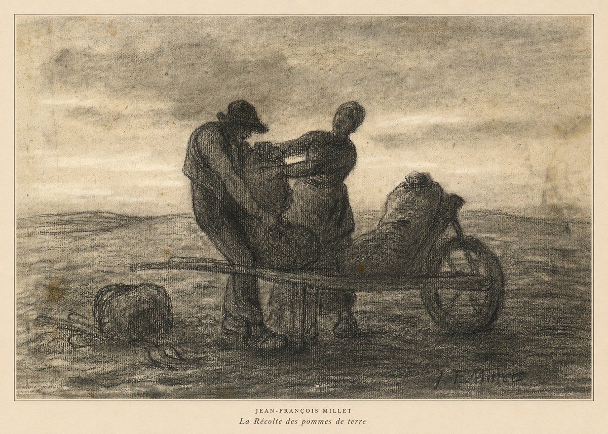Jean-François Millet La Récolte Des Pommes De Terre No6 - Poster
