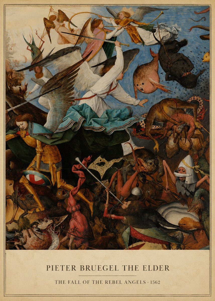 Pieter Bruegel The Fall of the Rebel Angels IV No6 - Poster