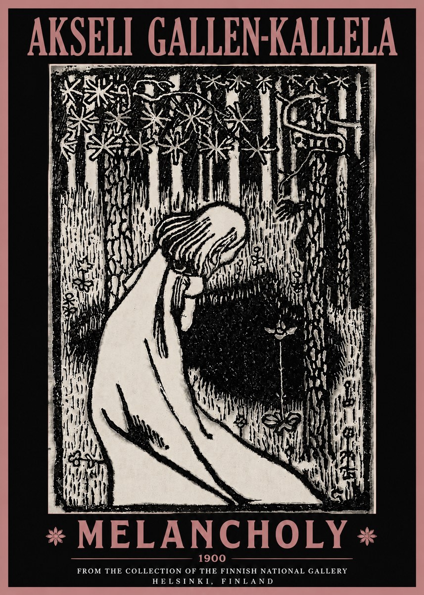 Akseli Gallen-Kallela Melancholy No4 - Poster