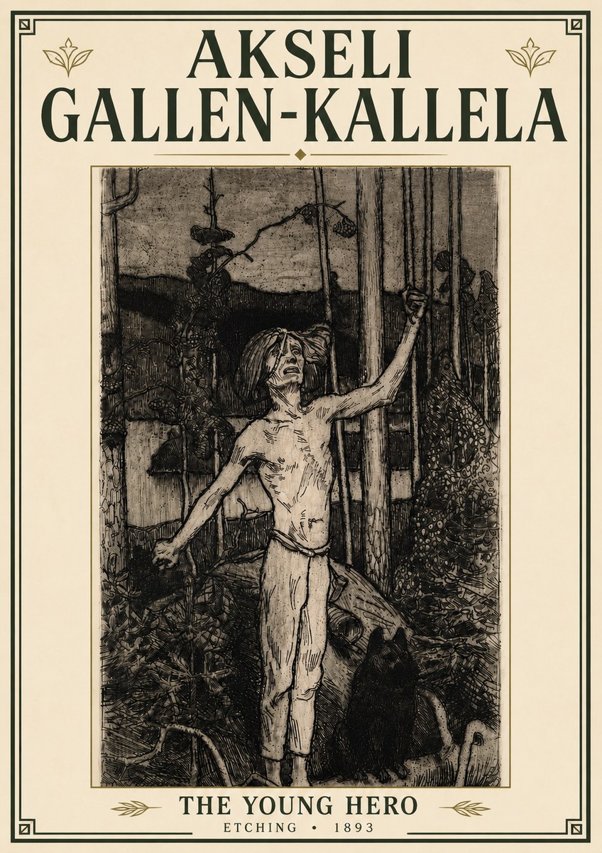 Akseli Gallen-Kallela The Young Hero No6 - Poster