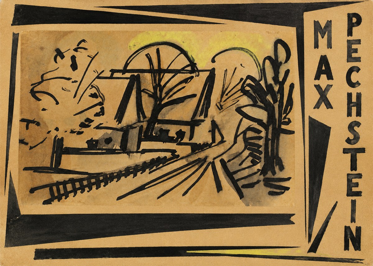 Max Pechstein Abstract Village Landscape No2 - Poster