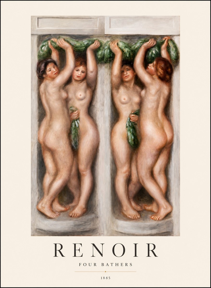 Renoir Four Bathers No1 - Poster