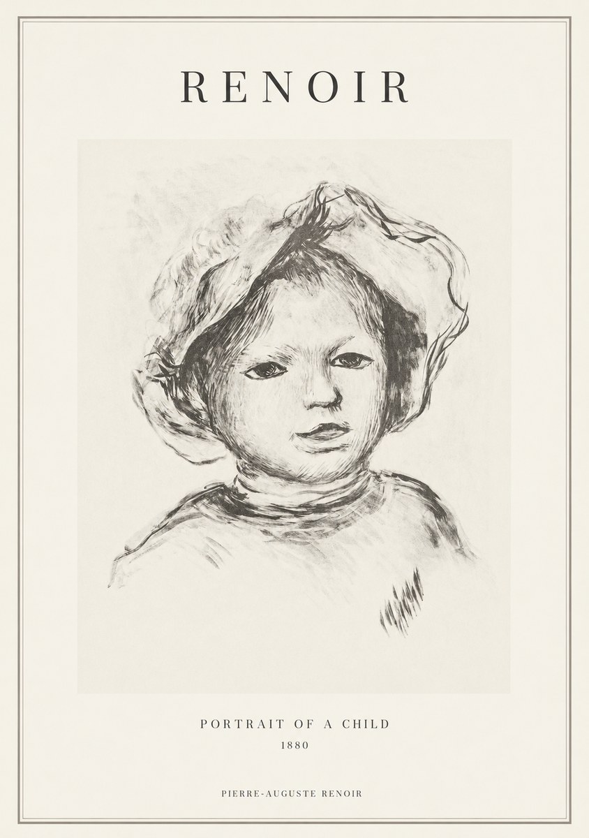 Renoir Portrait of a Child II No1 - Poster