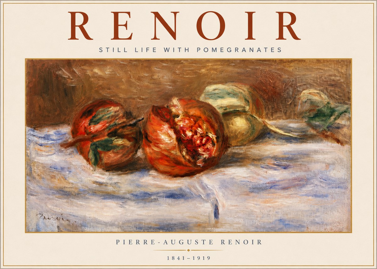 Renoir Still Life with Pomegranates No4 - Poster