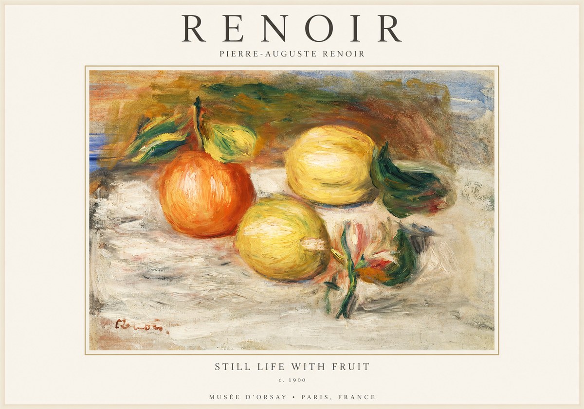 Renoir Still Life with Fruit II No1 - Poster