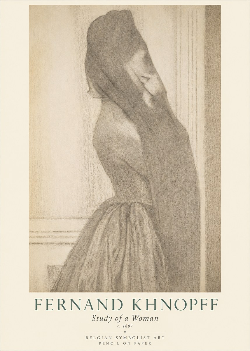 Fernand Khnopff Study of a Woman No1 - Poster