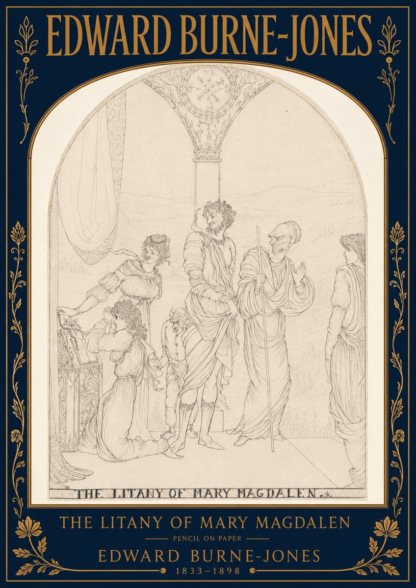 Edward Burne-Jones The Litany of Mary Magdalen No4 - Poster
