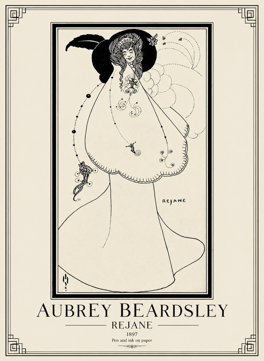Aubrey Beardsley Rejane I No1 - Poster