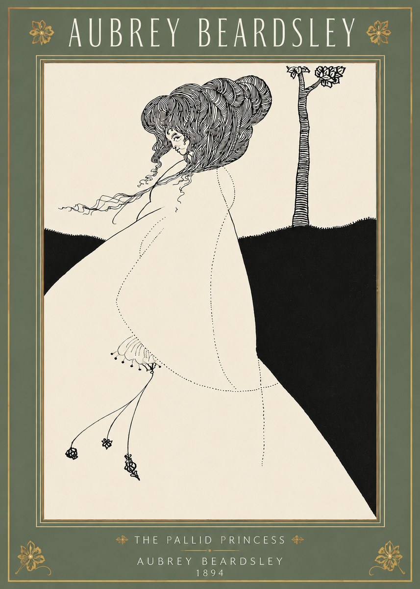 Aubrey Beardsley The Pallid Princess No3 - Poster