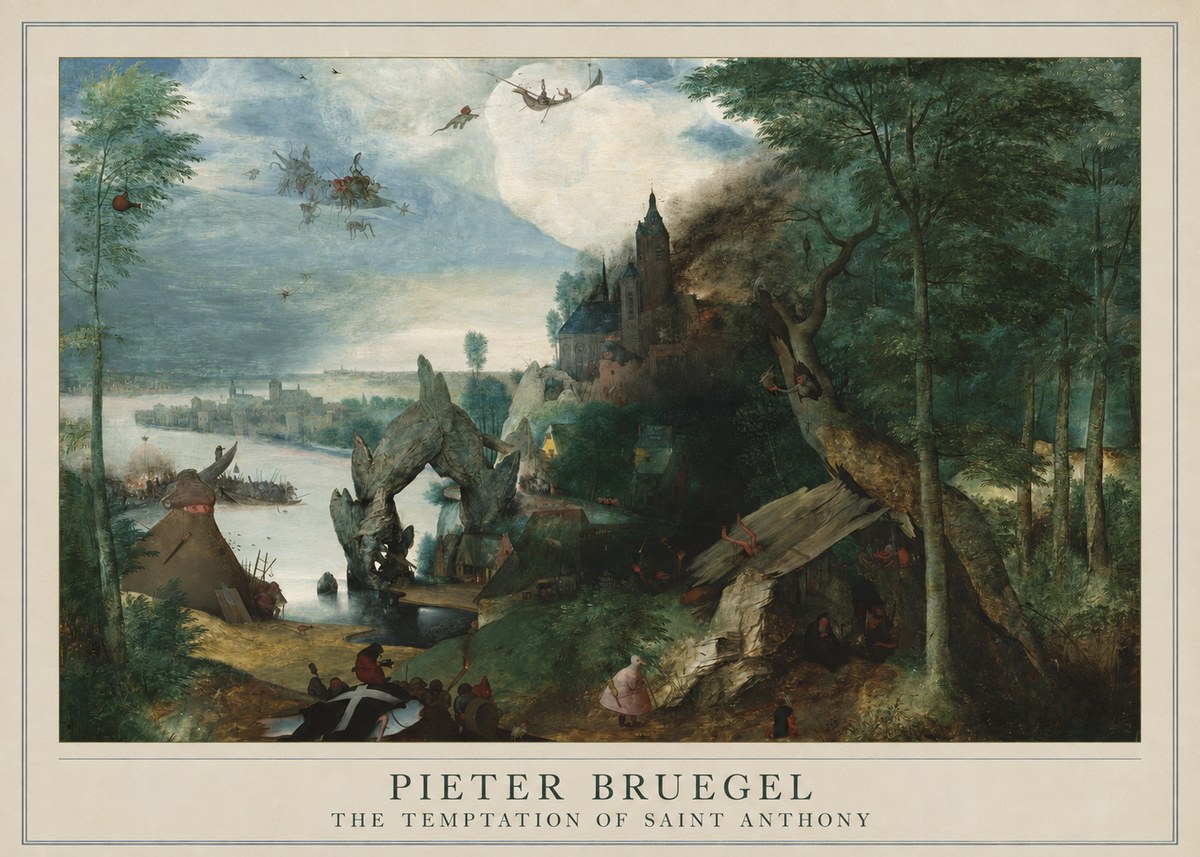 Pieter Bruegel The Temptation of Saint Anthony No4 - Poster