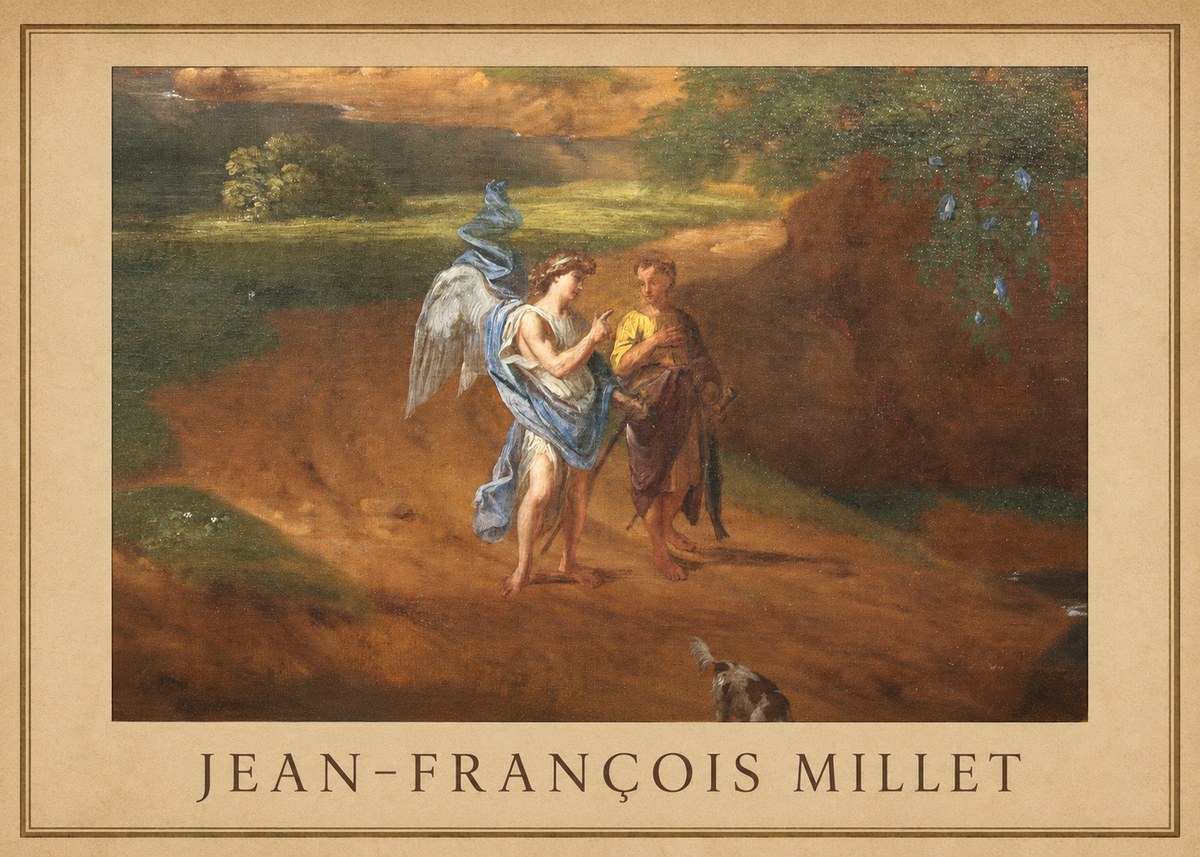 Jean-François Millet Tobias and the Angel No1 - Poster