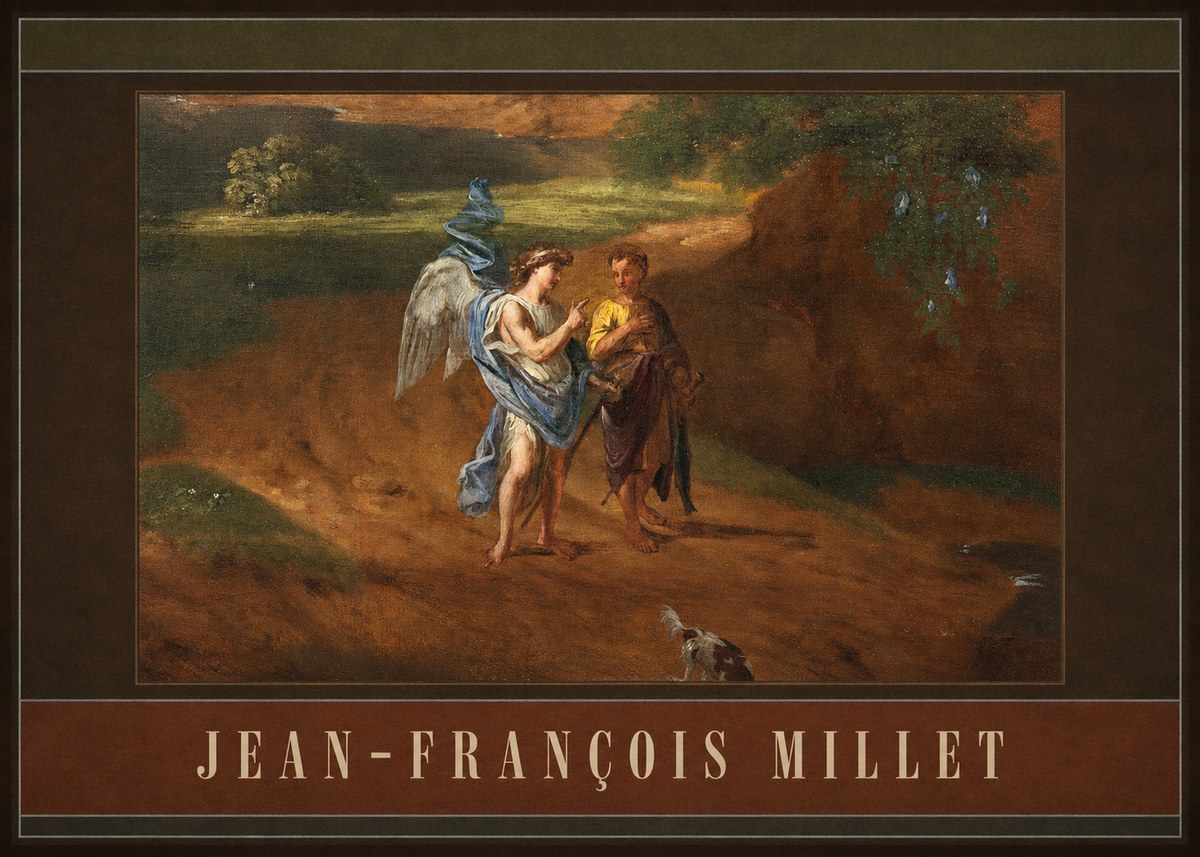 Jean-François Millet Tobias and the Angel No4 - Poster