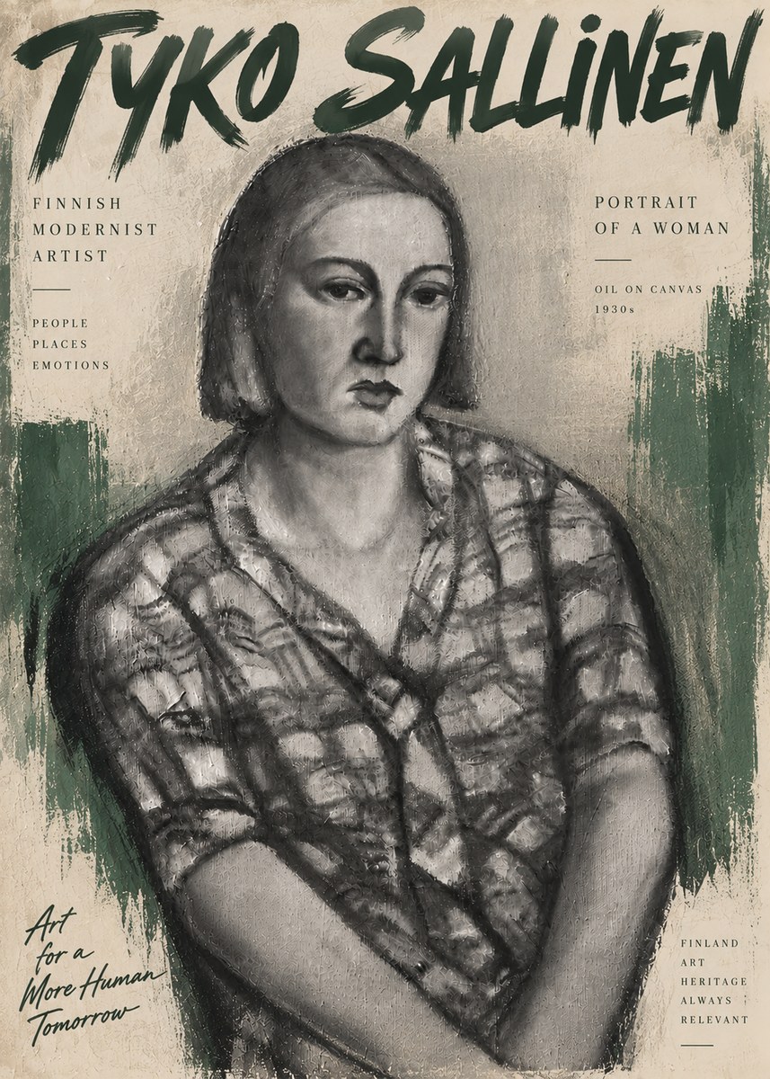 Tyko Sallinen Portrait of a Woman I No6 - Poster