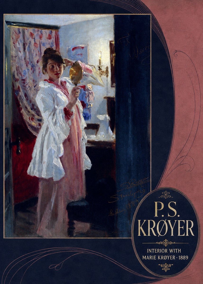 P.S. Krøyer Interior with Marie Krøyer No6 - Poster