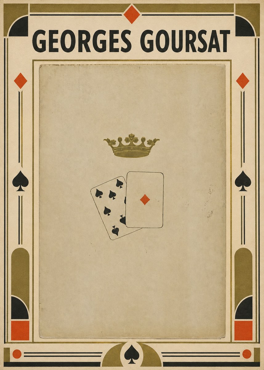 Georges Goursat Crown and Playing Cards No4 - Poster