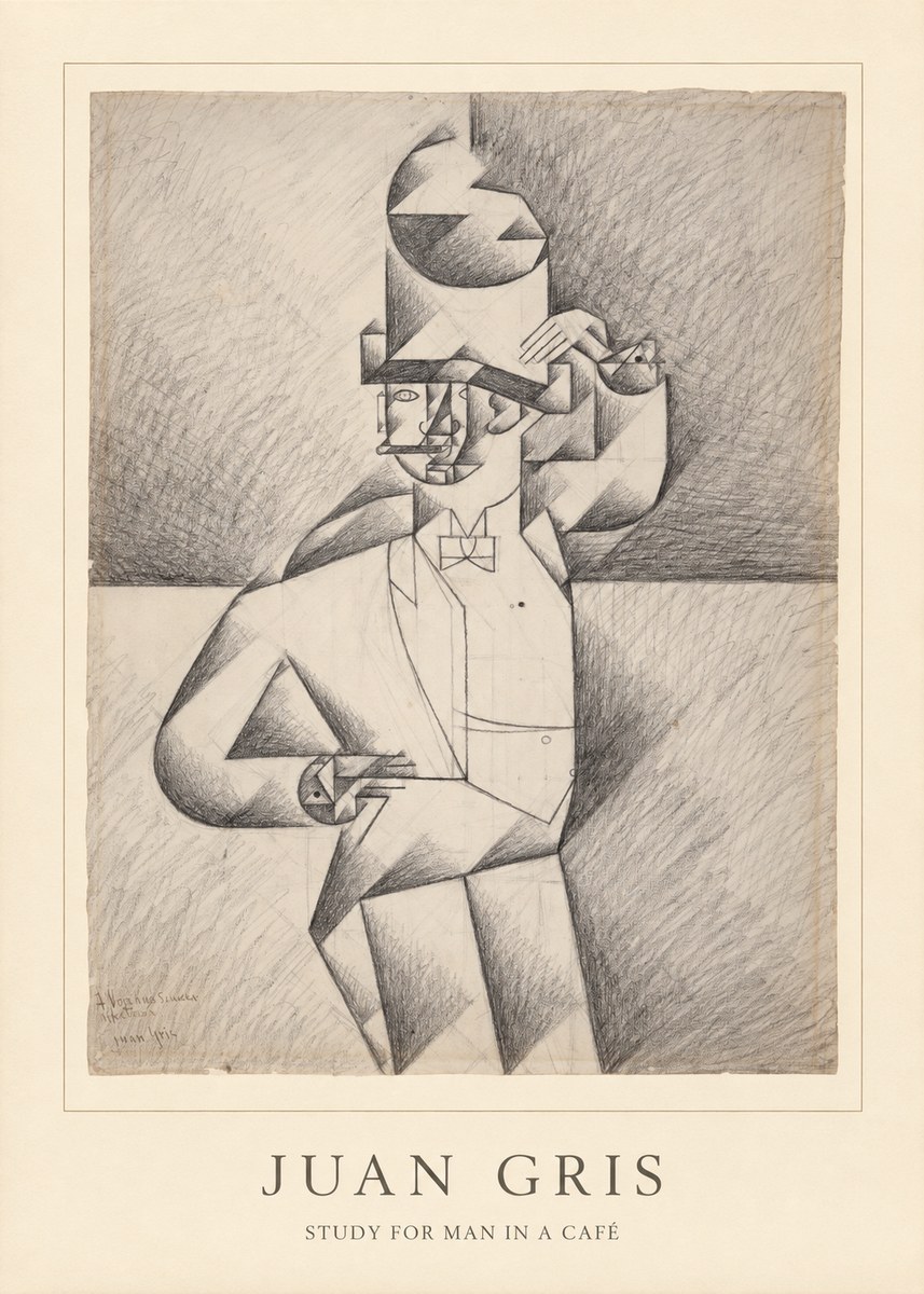 Juan Gris Study for Man in a Café No4 - Poster