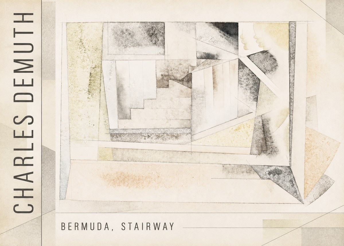 Charles Demuth Bermuda, Stairway No2 - Poster