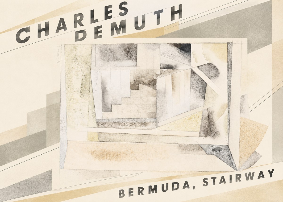 Charles Demuth Bermuda, Stairway No3 - Poster