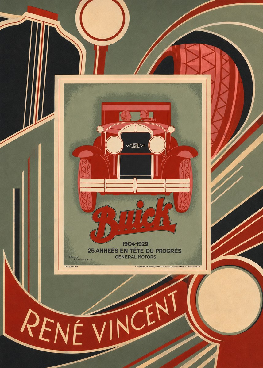 René Vincent Buick - 25 Années En Tête Du Progrès No6 - Poster