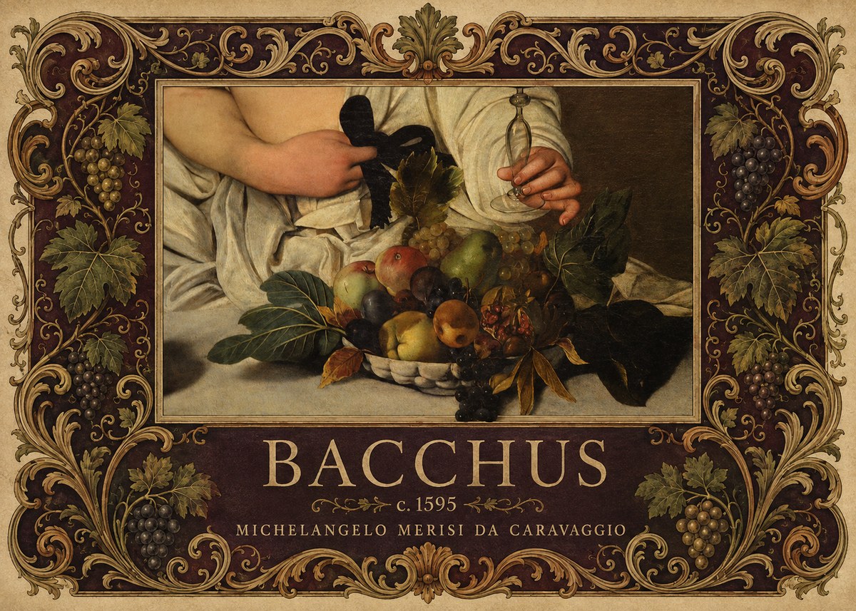 Michelangelo Merisi da Caravaggio Bacchus II No5 - Poster