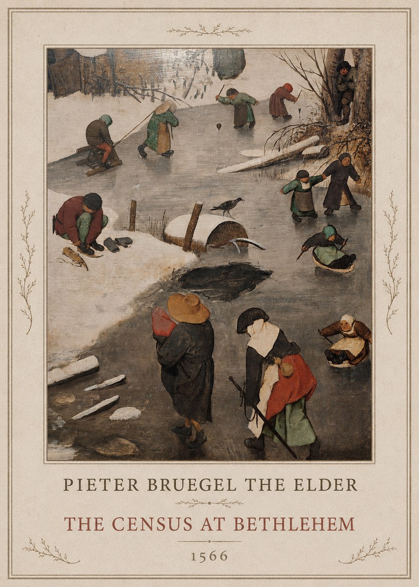 Pieter Bruegel The Census at Bethlehem II No1 - Poster