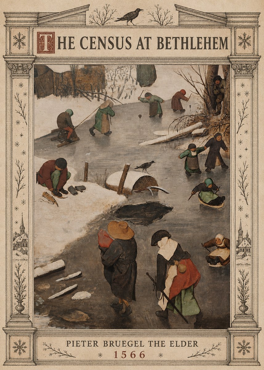 Pieter Bruegel The Census at Bethlehem II No5 - Poster