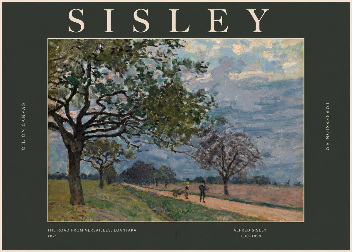 Sisley The Road from Versailles, Loantaka No2 - Poster