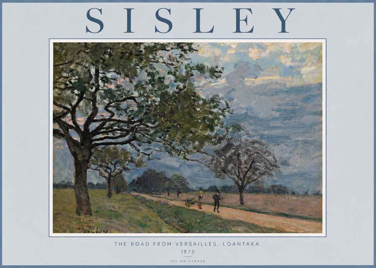Sisley The Road from Versailles, Loantaka No3 - Poster