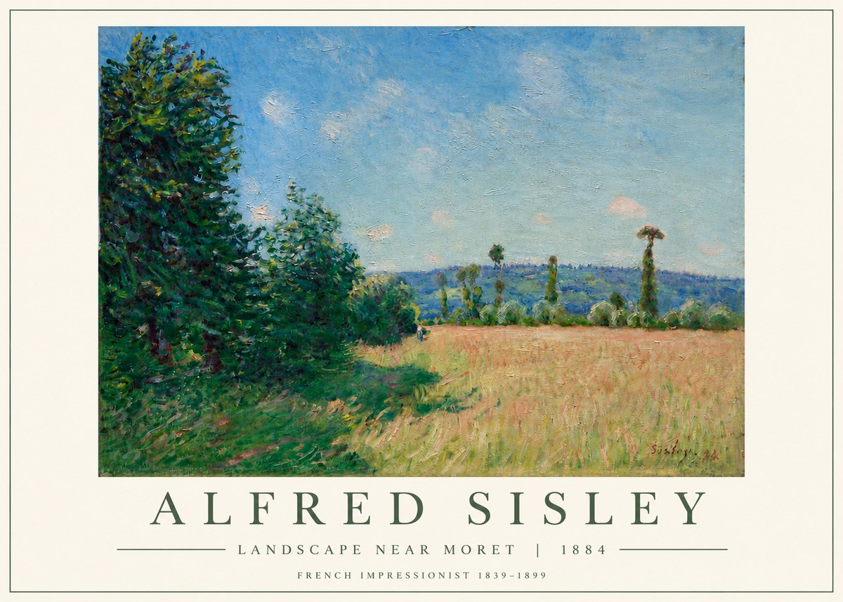 Sisley Landscape Near Moret, 1884 No3 - Poster
