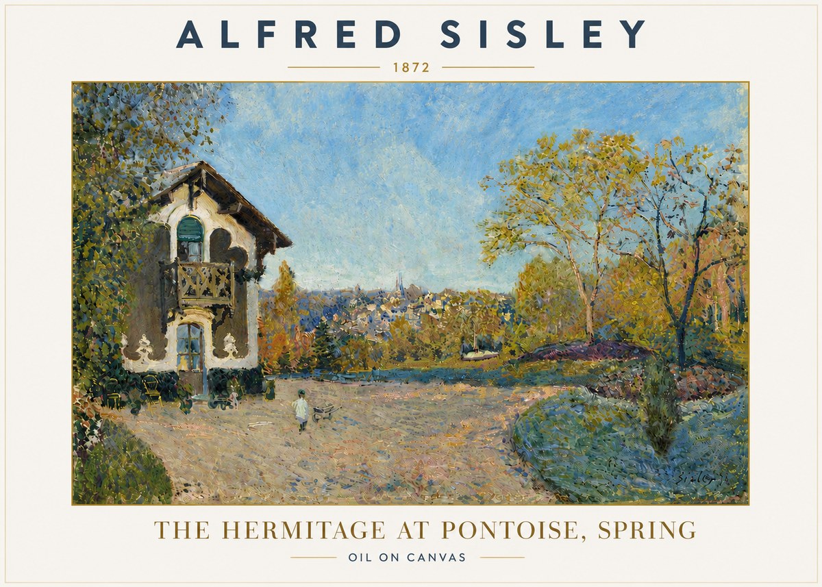 Sisley The Hermitage at Pontoise, Spring No6 - Poster