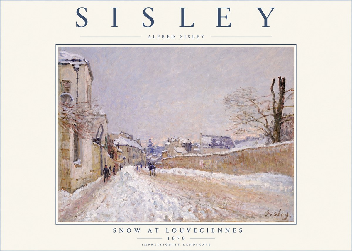 Sisley Snow at Louveciennes No2 - Poster