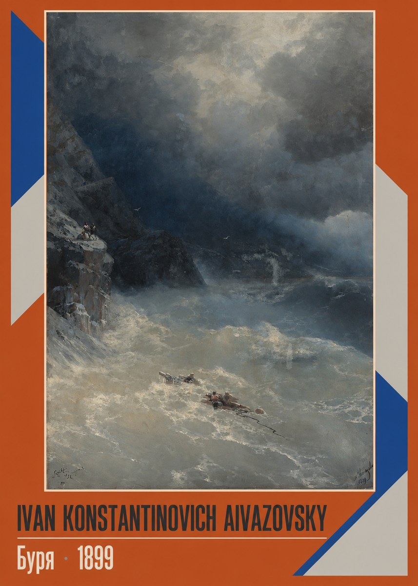 Ivan Konstantinovich Aivazovsky Буря No2 - Poster