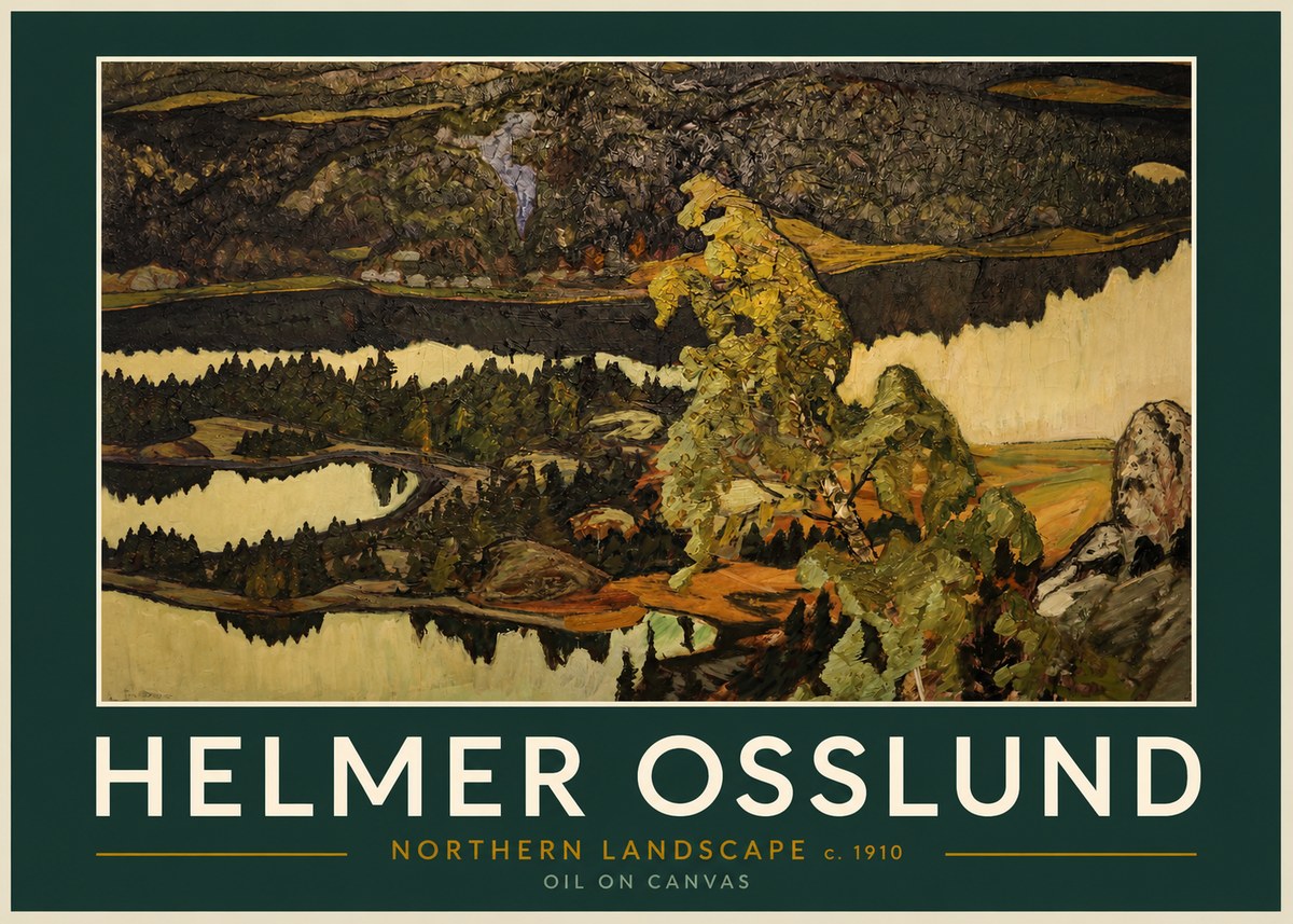 Helmer Osslund Northern Landscape No2 - Poster