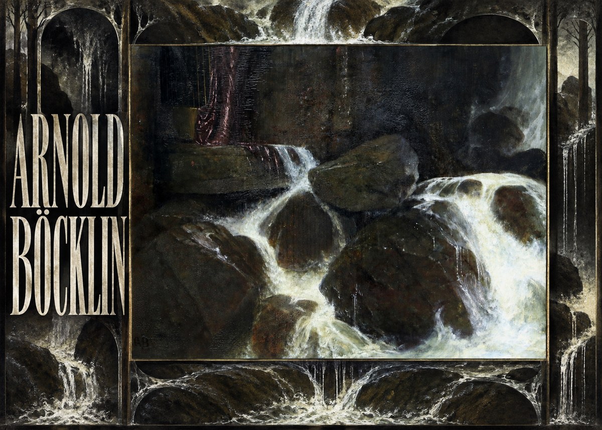 Arnold Böcklin The Nymph of the Waterfall No6 - Poster