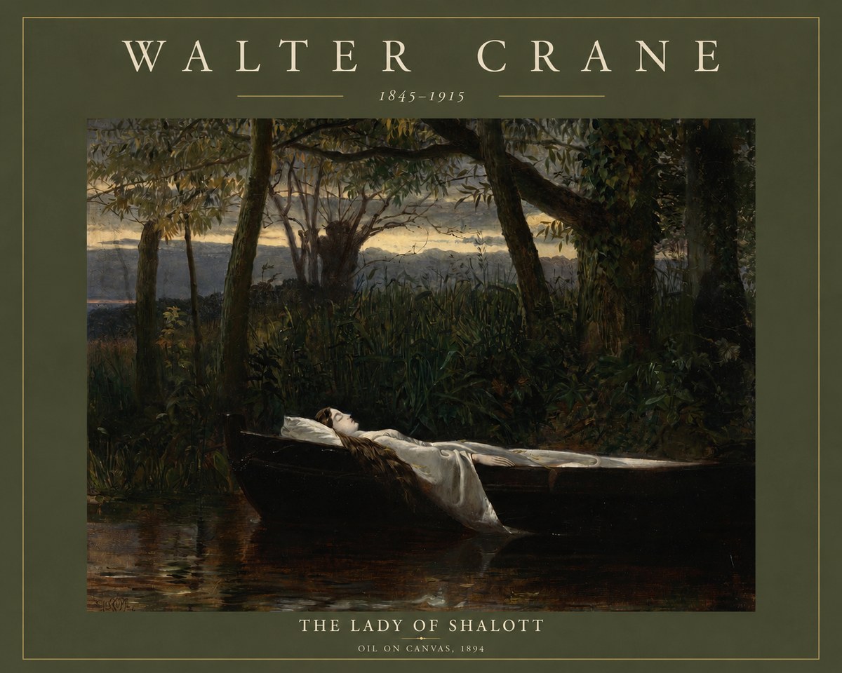 Walter Crane The Lady of Shalott No2 - Poster