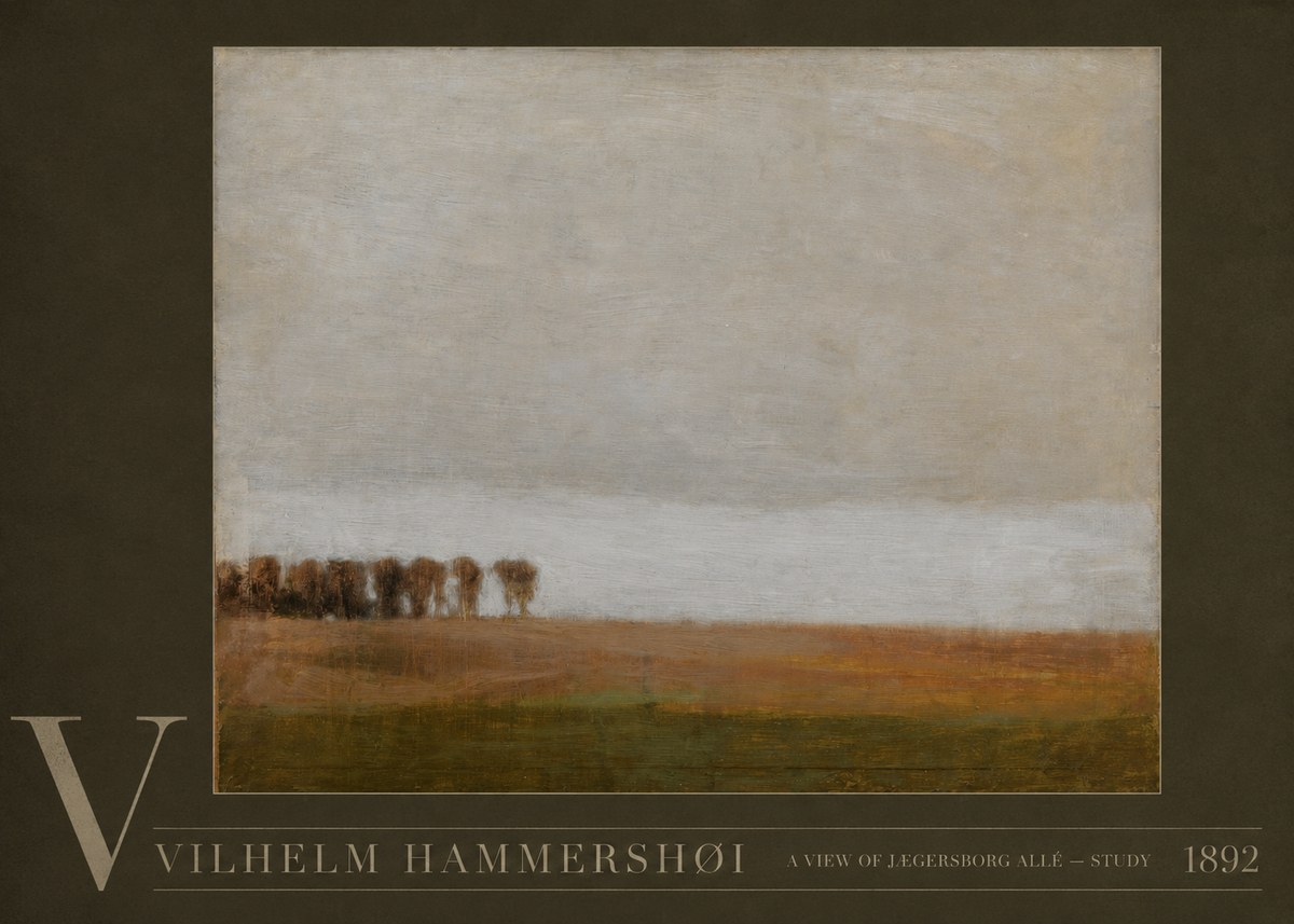 Vilhelm Hammershøi A View of Jægersborg Allé - Study No5 - Poster