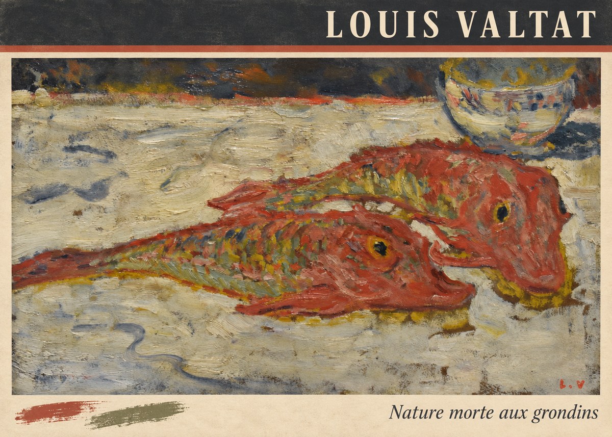 Louis Valtat Nature Morte Aux Grondins No3 - Poster