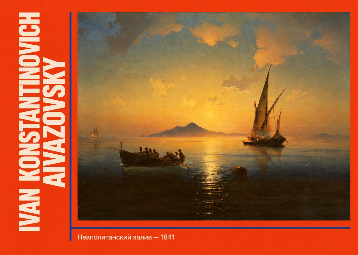 Ivan Konstantinovich Aivazovsky Неаполитанский Залив No2 - Poster
