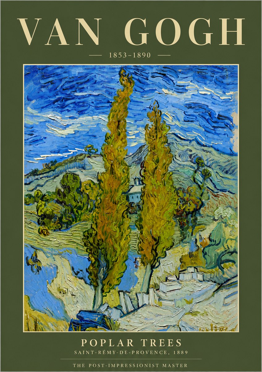 Van Gogh Poplar Trees No6 - Poster