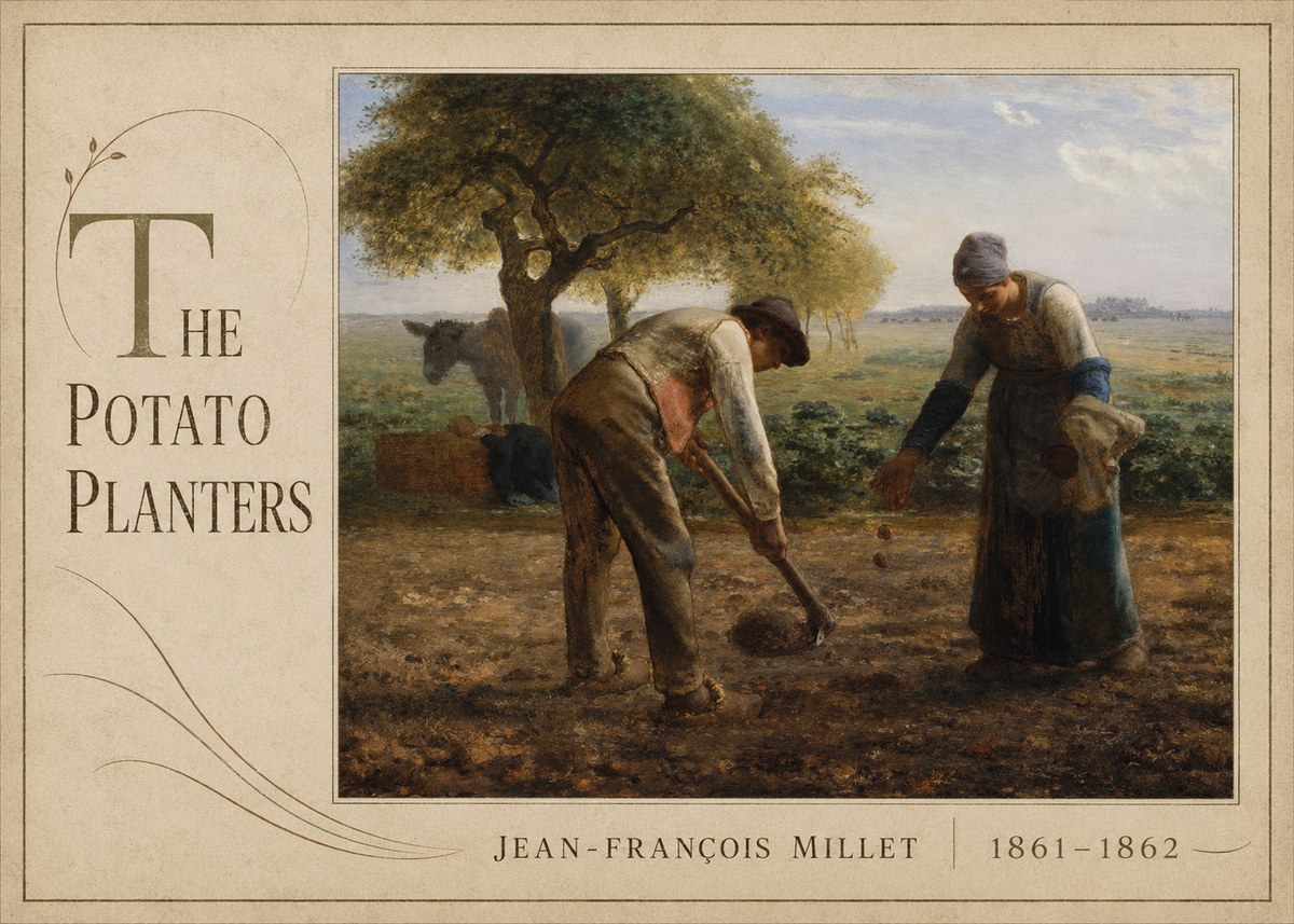 Jean-François Millet The Potato Planters No5 - Poster