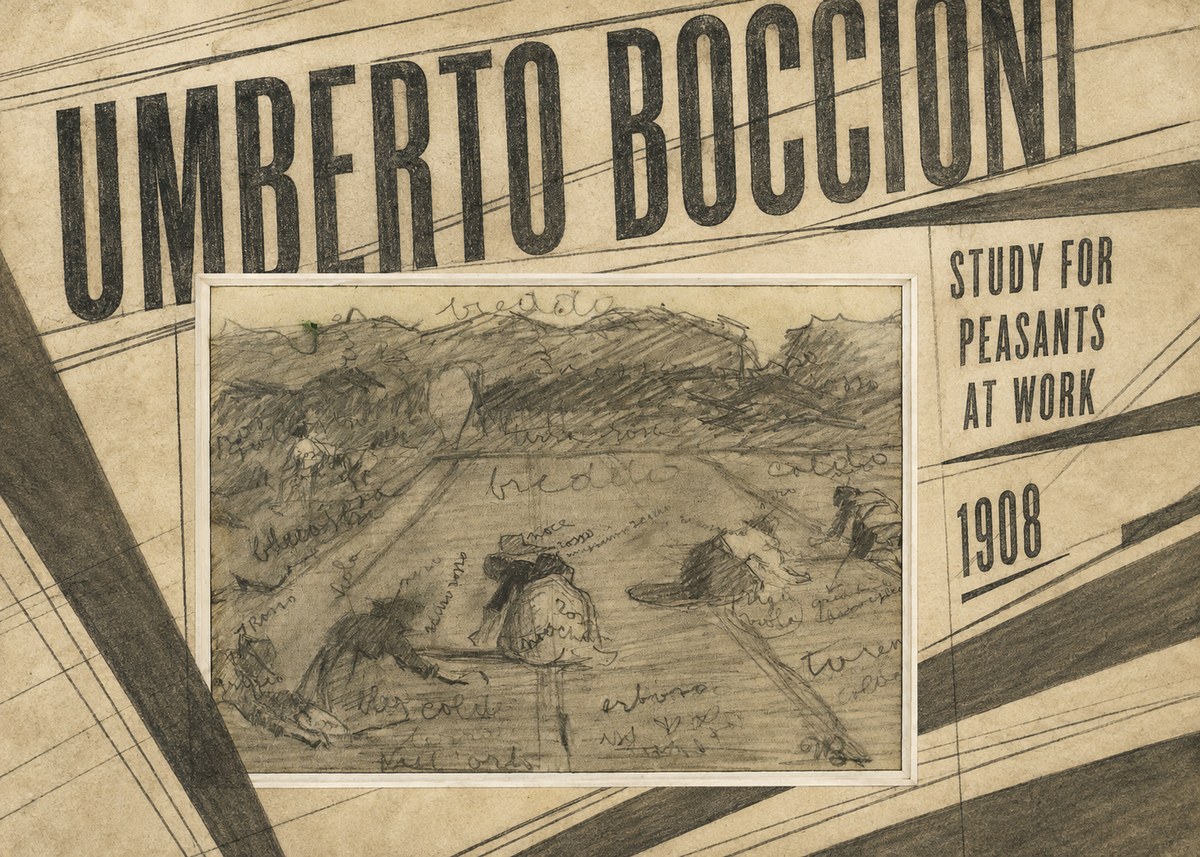 Umberto Boccioni Study for Peasants at Work No4 - Poster