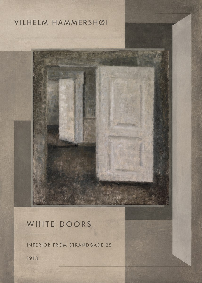 Vilhelm Hammershøi White Doors No4 - Poster