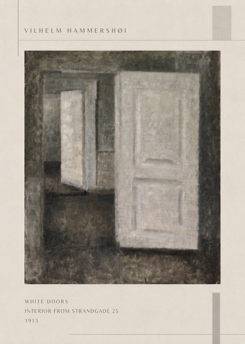 Vilhelm Hammershøi White Doors No5 - Poster