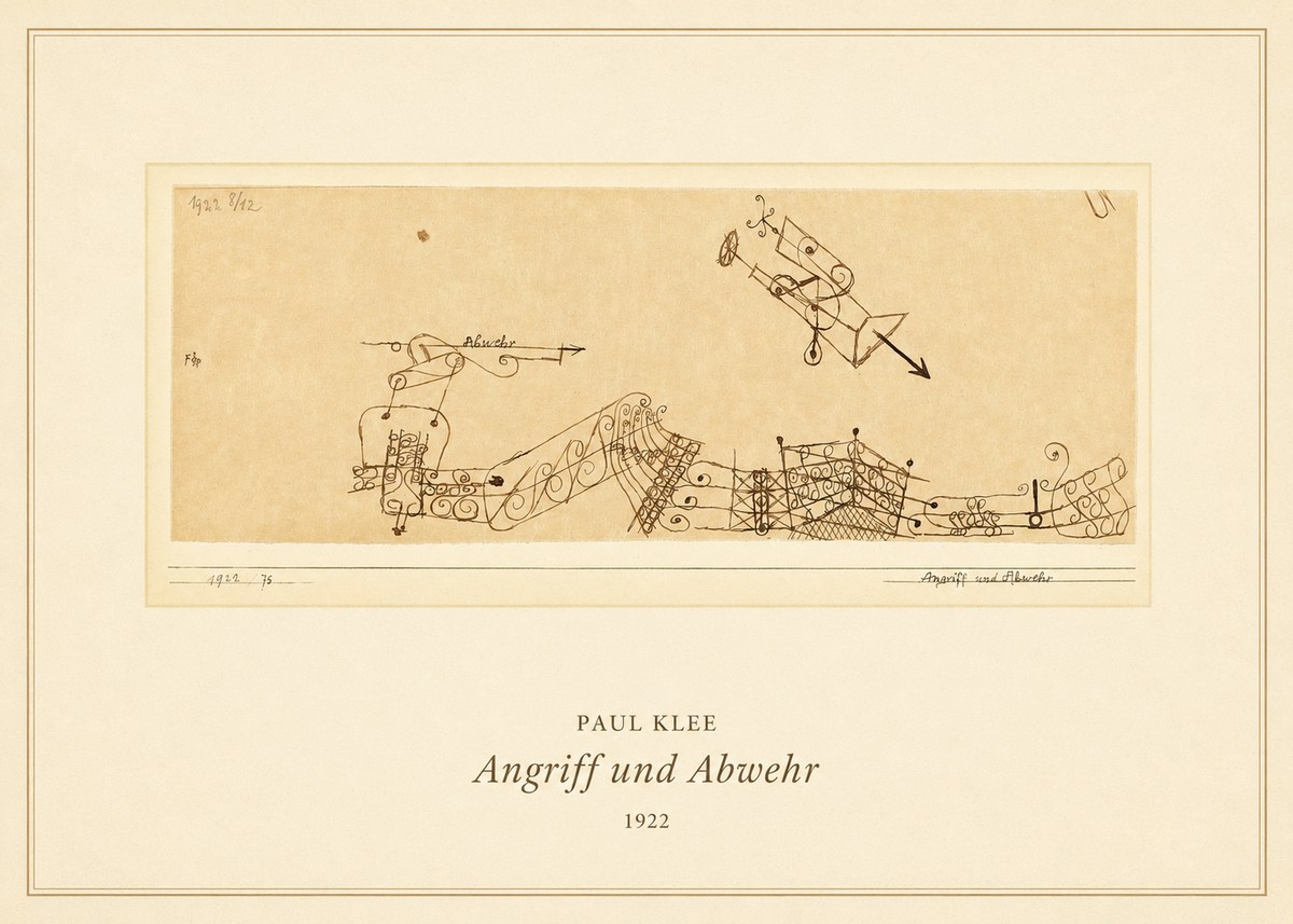 Paul Klee Angriff Und Abwehr No5 - Poster