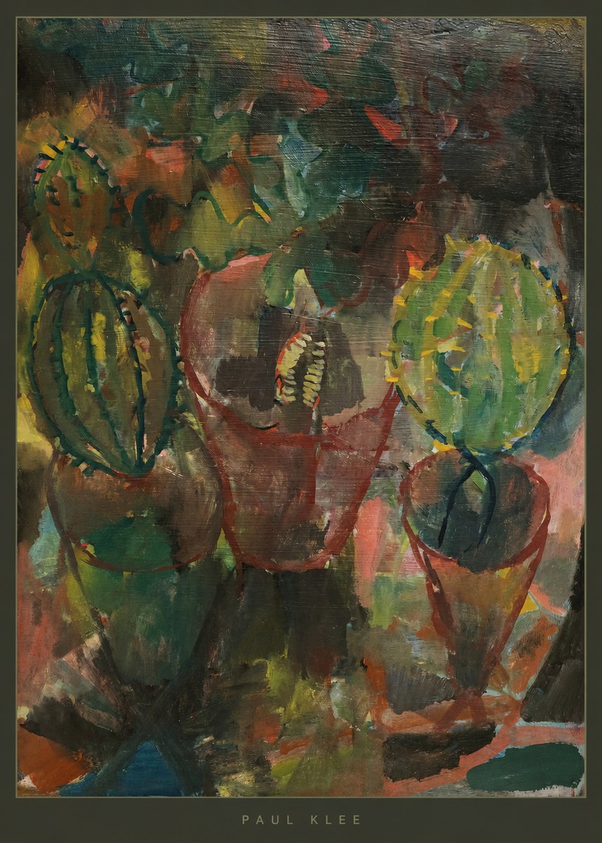 Paul Klee Three Potted Plants No5 - Poster