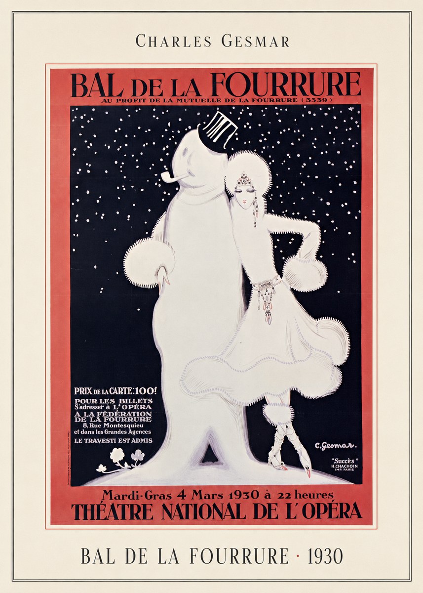 Charles Gesmar Bal De La Fourrure II No4 - Poster