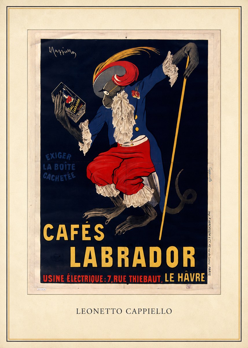 Leonetto Cappiello Cafés Labrador No4 - Poster