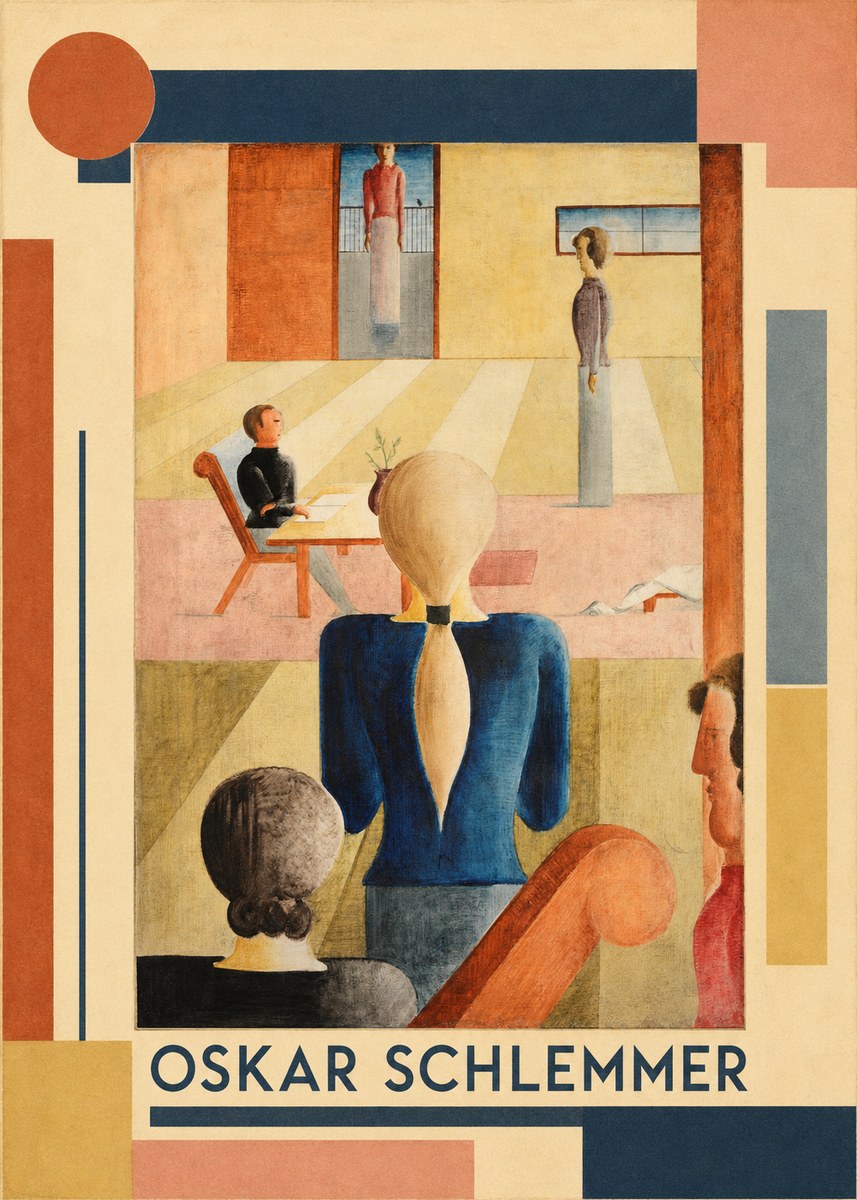 Oskar Schlemmer Composition with Figures No1 - Poster