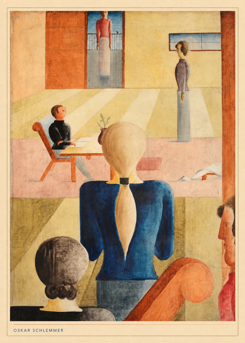 Oskar Schlemmer Composition with Figures No6 - Poster